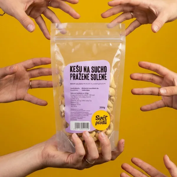 Kešu na sucho pražené solené váha 1kg