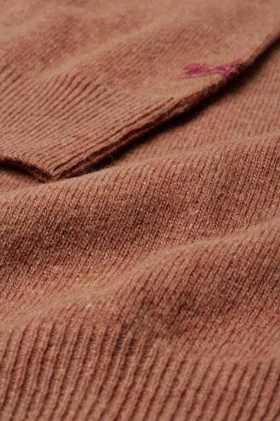 Sveter Woolrich Lambswool Crewneck Dark Camel