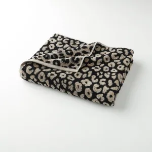Froté súprava kúpeľňového textilu so žakárovým motívom leopardej srsti 450 g/m2