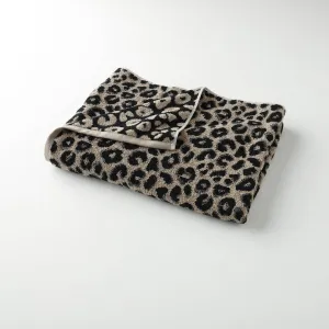 Froté súprava kúpeľňového textilu so žakárovým motívom leopardej srsti 450 g/m2