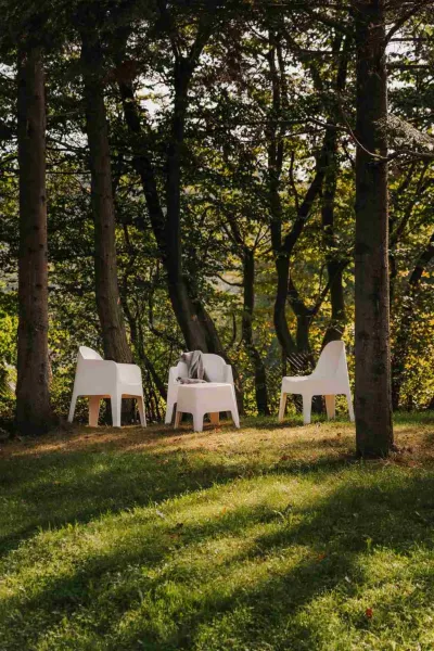 Prosperplast Záhradná stolička MILANES 58x60x73,5 cm hnedá