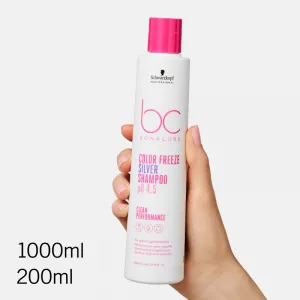 Schwarzkopf Professional BC Bonacure Color Freeze Silver strieborný šampón pre blond a melírované vlasy 1000 ml