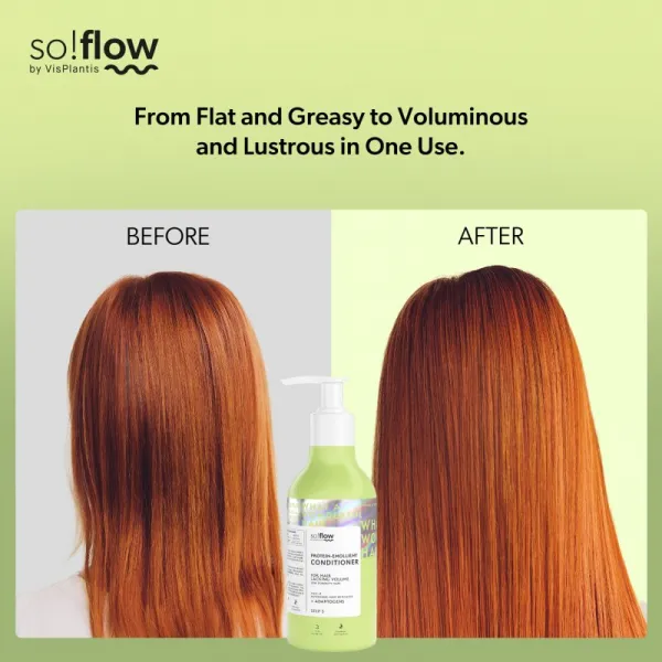 so!flow Low Porosity Hair Protein-Emollient Conditioner kondicionér pre vlasy bez objemu 400 ml