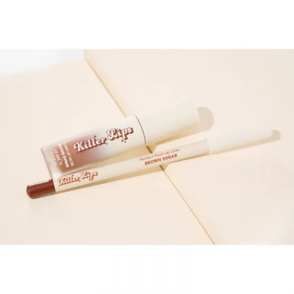 Killer Lips Pucker Up Lip Kit set na pery pre ženy Brown Sugar