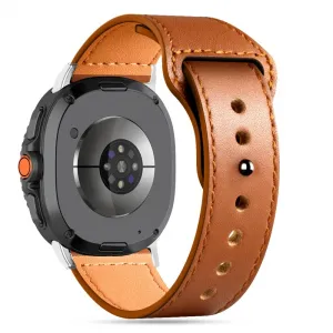 Tech-Protect Leather Fit remienok na Samsung Galaxy Watch 8 / Classic (40 / 44 / 46mm), brown