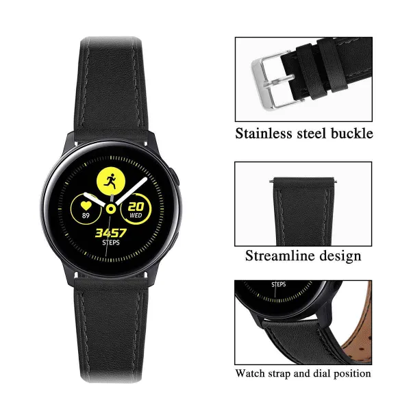 NEOGO DayFit D8 Pro Leather Italy remienok, Black (SSG012C0108)