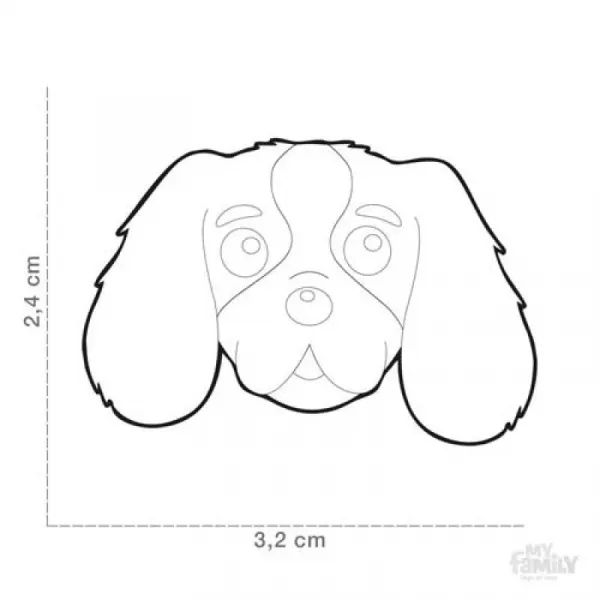 MF BLENHEIM CAVALIER KING 2,4x3,2cm gravírovateľný prívesok