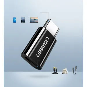 Ugreen adaptér Micro USB / USB-C, čierny (30391)