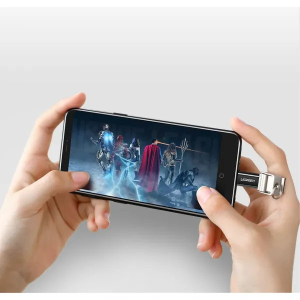 Ugreen adaptér Micro USB / USB-C, čierny (30391)