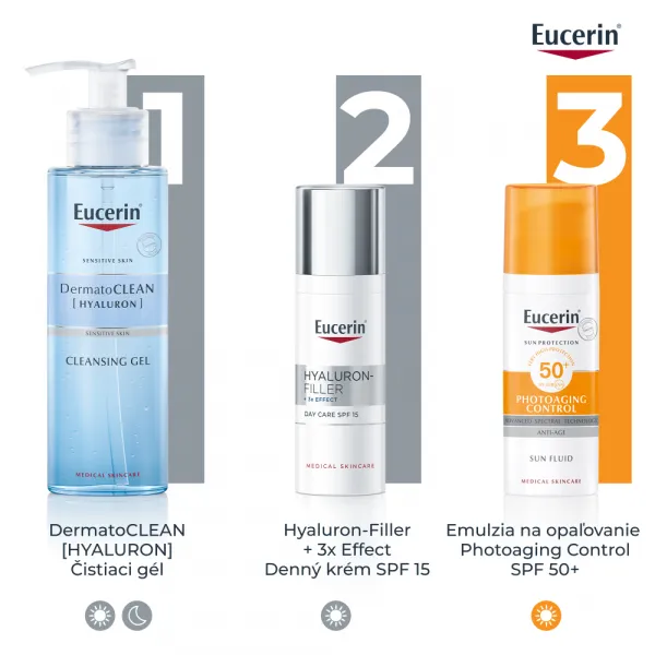 EUCERIN Hyaluron filler+ 3xeffect denný krém SPF15 50 ml