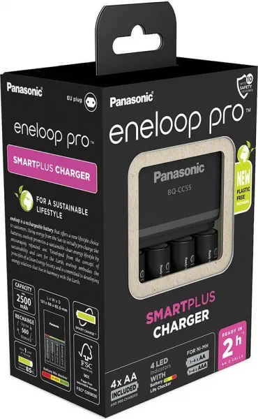 PANASONIC NAB. KJ55HCD40E 4xAA ENELOOP PRO N, 2500 mAh pro AA/AAA (Blistr 4ks + nab.)