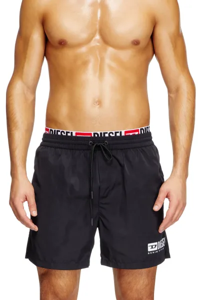 Plavky Diesel Visper-41-D-Core Boxer-Shorts Black/White