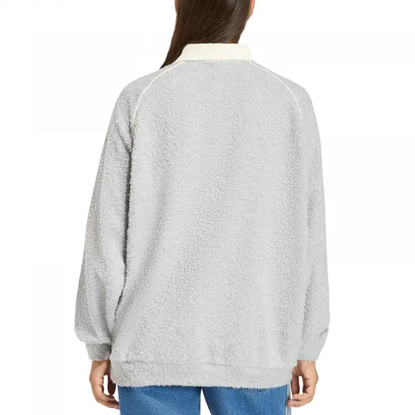 adidas Boucle Oversized Polo Crewneck W "Grey Two" (KS7791)