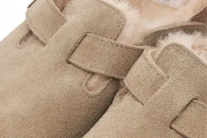 Birkenstock Boston Shearling Suede Leather W "Taupe" (1028299)