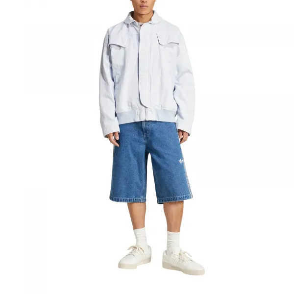 adidas Adicolor Denim Firebird Shorts "Medium Blue Denim" (JC6235)