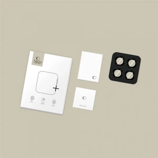 Tech-Protect CamRing Fit ochranné sklo na kameru na Xiaomi Poco M8 Pro / Redmi Note 15 Pro 5G / 15 Pro Plus 5G, čierne