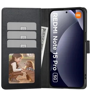 Tech-Protect Wallet knižkové puzdro na Xiaomi Redmi Note 15 Pro 5G, čierne