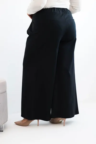 Plus size nohavice s širokými nohavicami