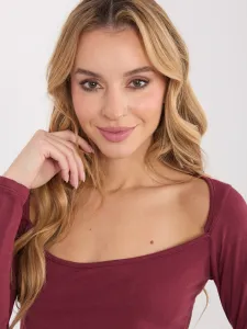 Bordová blúzka s dlhým rukávom