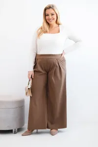 Plus size nohavice s širokými nohavicami