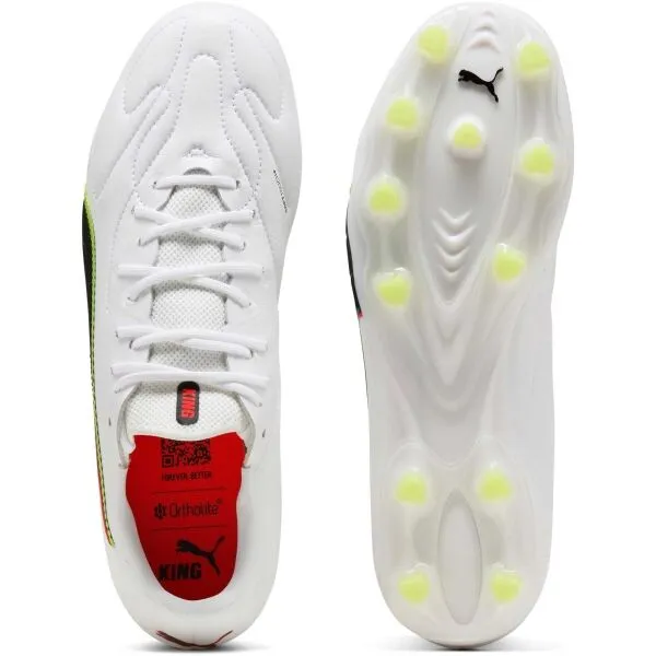 Puma KING 20 MATCH FG/AG Pánske kopačky, biela, veľkosť 41