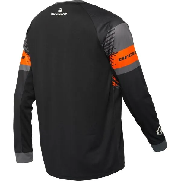Arcore RIBEIRO Pánsky cyklistický dres s dlhým rukávom, čierna, veľkosť