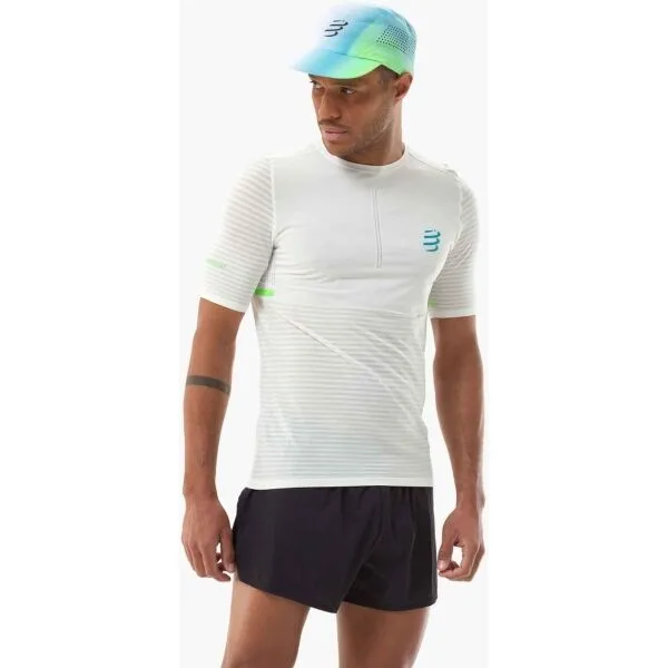 Compressport RACING SS TSHIRT M Pánske bežecké tričko, biela, veľkosť
