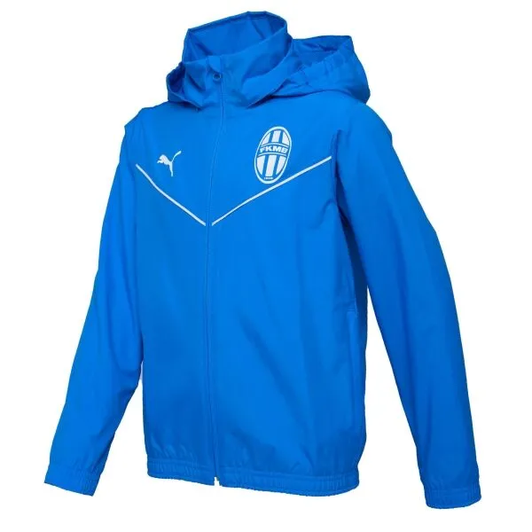 Puma TEAMRISE ALL WEATHER JACKET JR - FK MLADÁ BOLESLAV Detská športová vetrovka, modrá, veľkosť