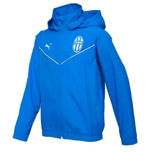 Puma TEAMRISE ALL WEATHER JACKET JR - FK MLADÁ BOLESLAV Detská športová vetrovka, modrá, veľkosť