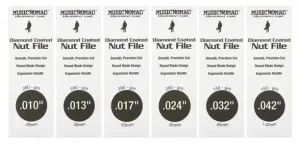 Music Nomad Electric Guitar Diamond Coated Nut File Set Super Light St