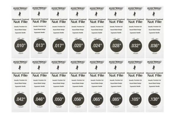 Music Nomad Diamond Coated Nut File Complete Shop Set