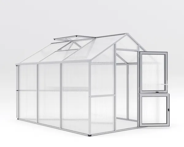 Záhradný skleník KGT Iris III 3,2 x 2,3 m, sivá hliník