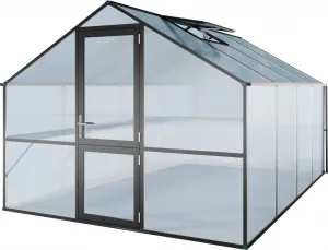 Záhradný skleník KGT Orchidee IV 4,3 x 3 m, antracit/sivá