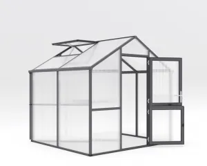 Záhradný skleník KGT Iris II 2,2 x 2,3 m, antracit/sivá
