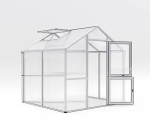 Záhradný skleník KGT Iris II 2,2 x 2,3 m, sivá hliník