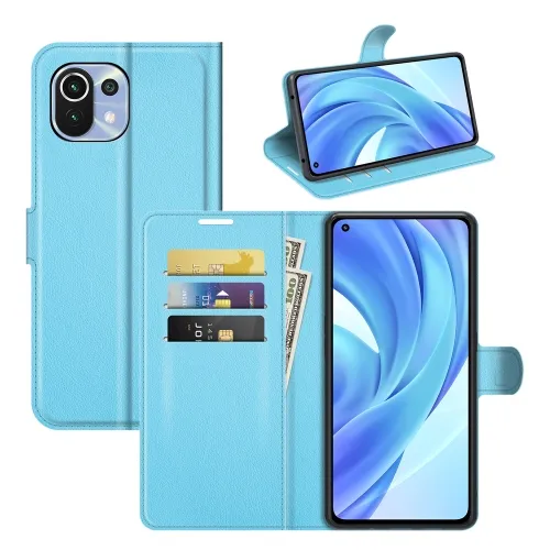 LITCHI Ochranný kryt Xiaomi Mi 11 Lite / 11 Lite 5G / 11 Lite NE 5G modrý