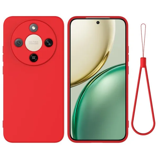 RUBBER Ochranný obal pre Honor Magic8 Lite 5G červený
