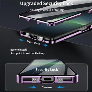 Magnetický kryt 360 pre Sony Xperia 10 VII fialový