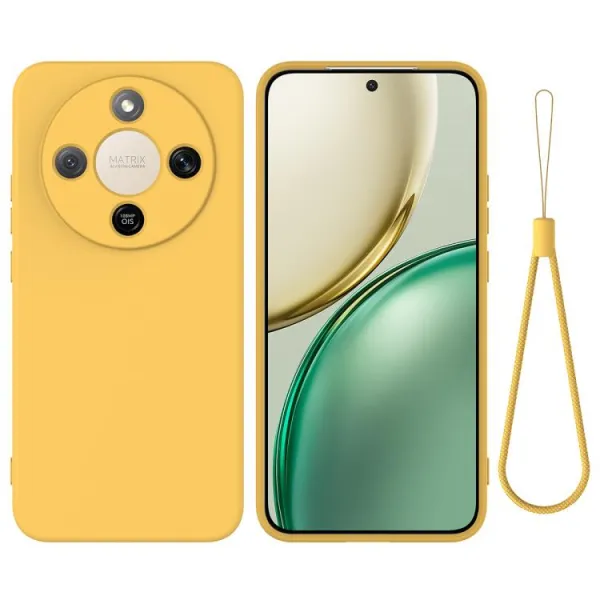 RUBBER Ochranný obal pre Honor Magic8 Lite 5G žltý