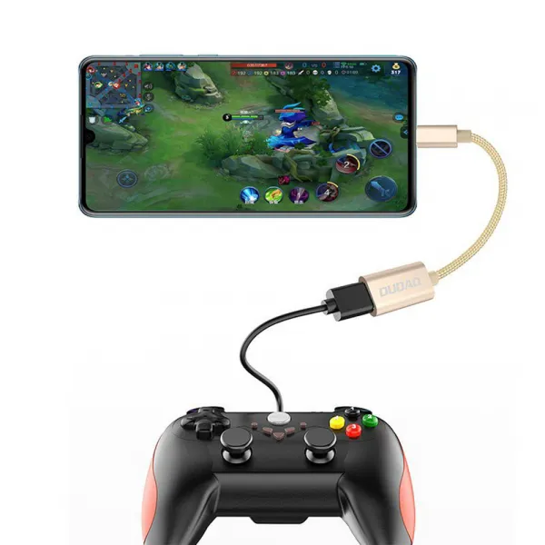 DUDAO L15T OTG Adaptér USB-C / USB-A šedý
