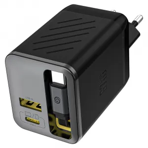 DUDAO A67EU GaN 67W Sieťová nabíjačka s káblom USB-C čierna