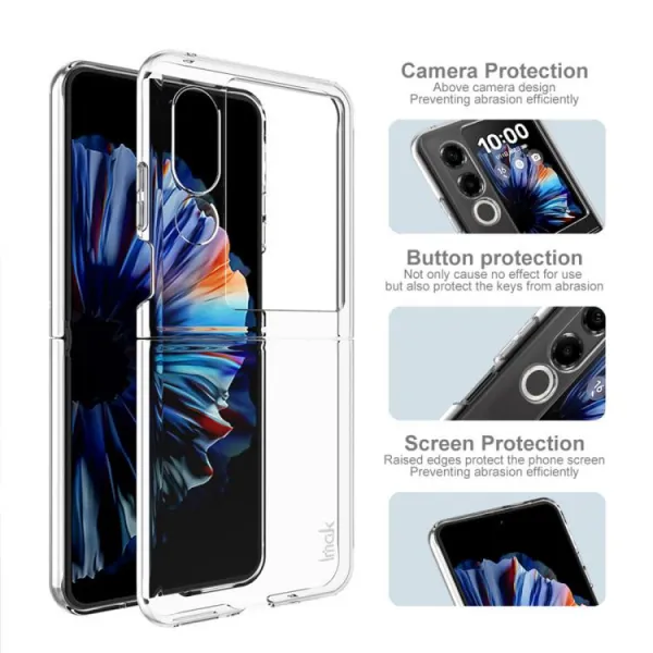 IMAK WING II Ochranný kryt pre ZTE Nubia Flip 2 5G priehľadný