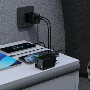 DUDAO A67EU GaN 67W Sieťová nabíjačka s káblom USB-C čierna