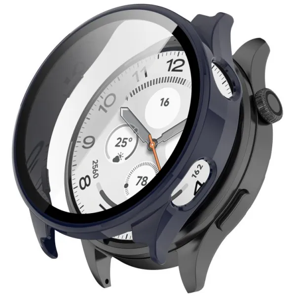 PC FULL COVER Plastový kryt so sklom pre Xiaomi Watch 5 modrý