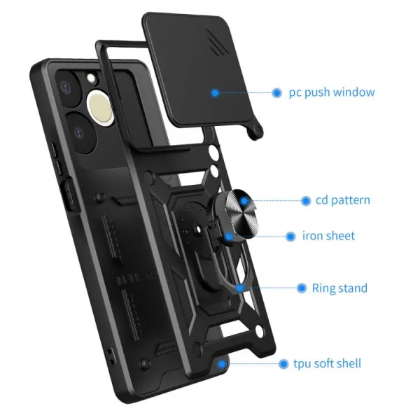 RING CAMERA Kryt s držiakom pre Realme Note 70T modrý