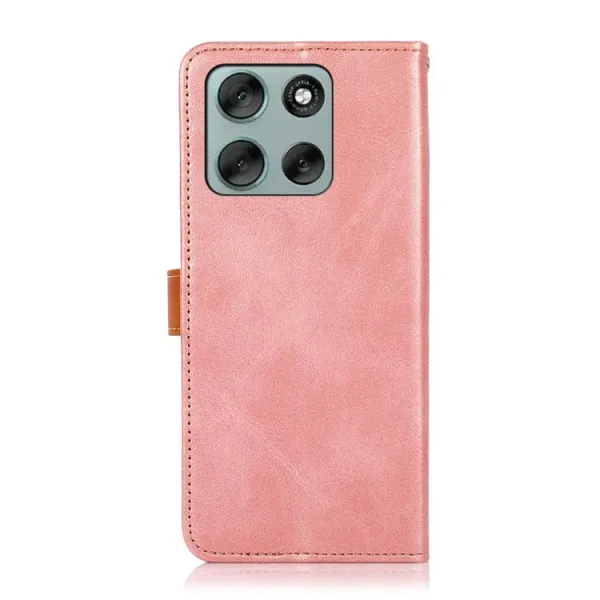 KHAZNEH DUAL-COLOR Peňaženkový kryt pre Motorola Moto G86 Power 5G ružový