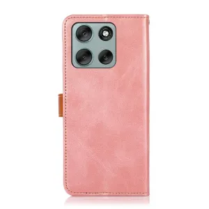 KHAZNEH DUAL-COLOR Peňaženkový kryt pre Motorola Moto G86 Power 5G ružový