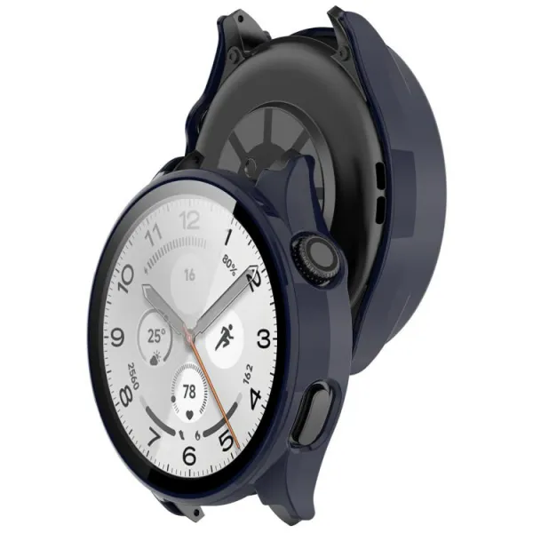 PC FULL COVER Plastový kryt so sklom pre Xiaomi Watch 5 modrý