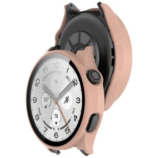 PC FULL COVER Plastový kryt so sklom pre Xiaomi Watch 5 ružový