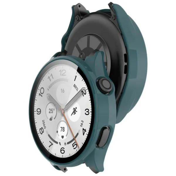 PC FULL COVER Plastový kryt so sklom pre Xiaomi Watch 5 zelený